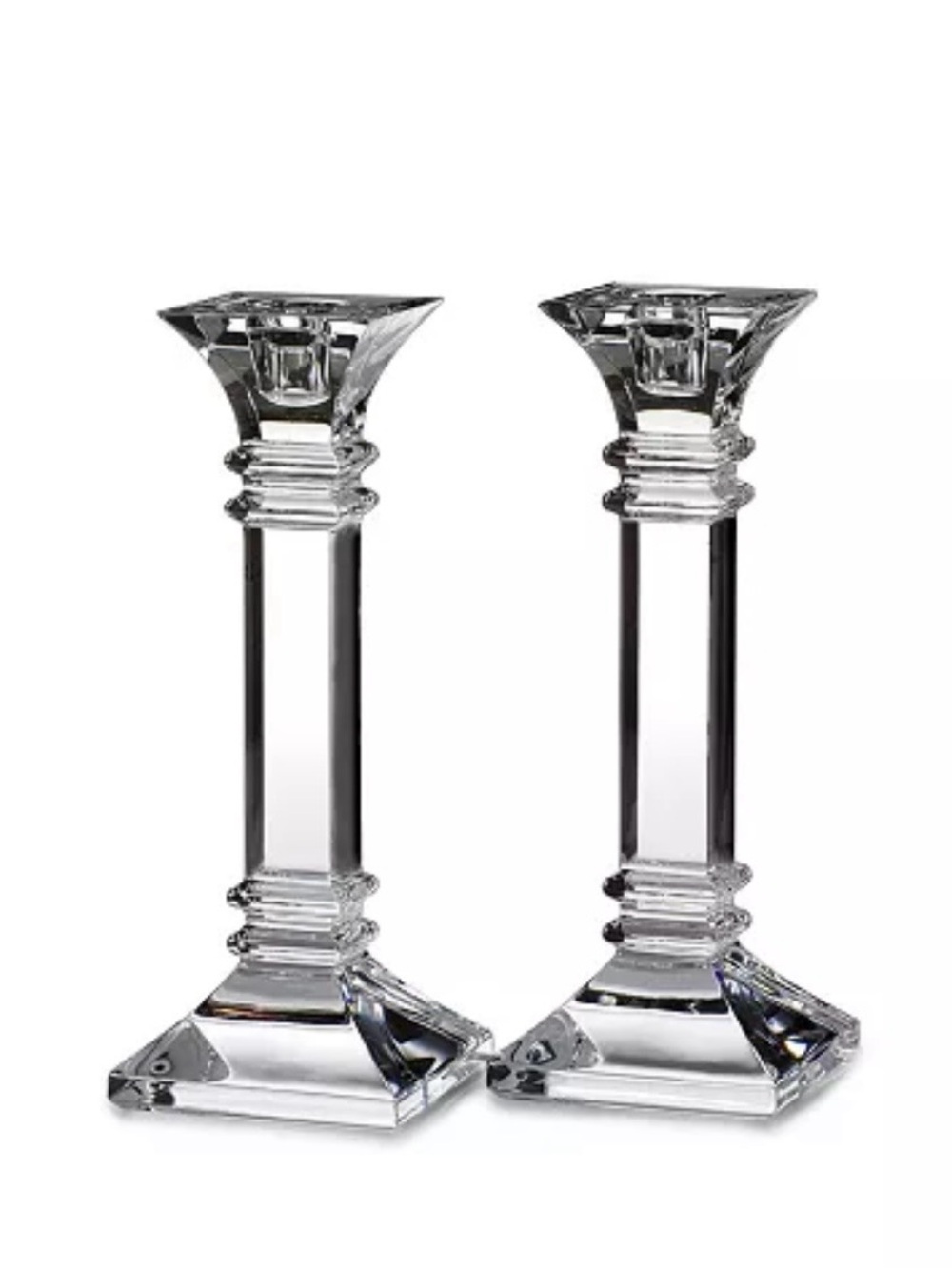Marquis by Waterford Treviso 8” Crystal Candlesticks Set of 2 NIB